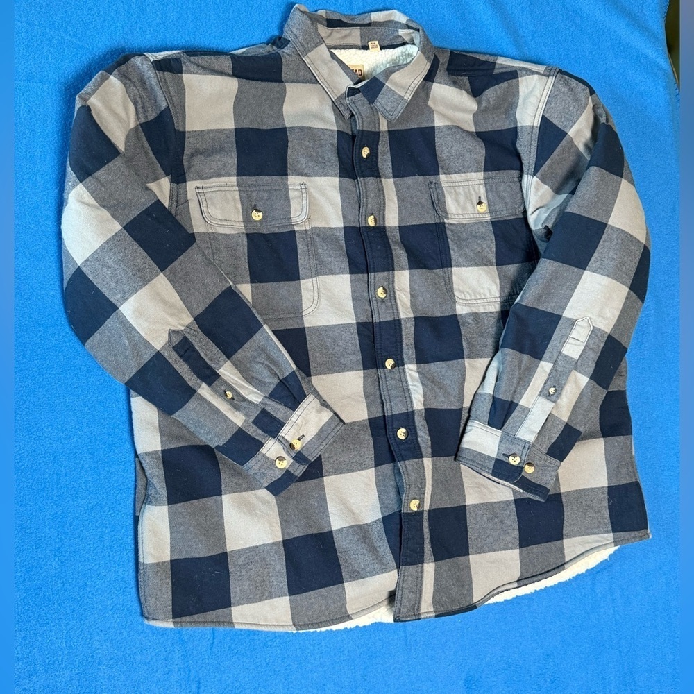 RedHead Sherpa Fleece Lined Flannel Button Down Shacket Mens‎ Sz 3XL